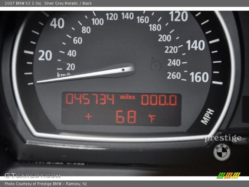 Silver Grey Metallic / Black 2007 BMW X3 3.0si