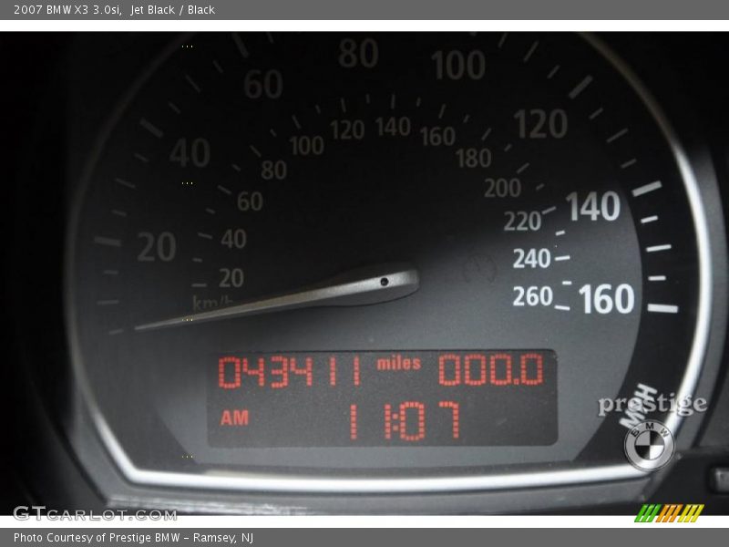 Jet Black / Black 2007 BMW X3 3.0si