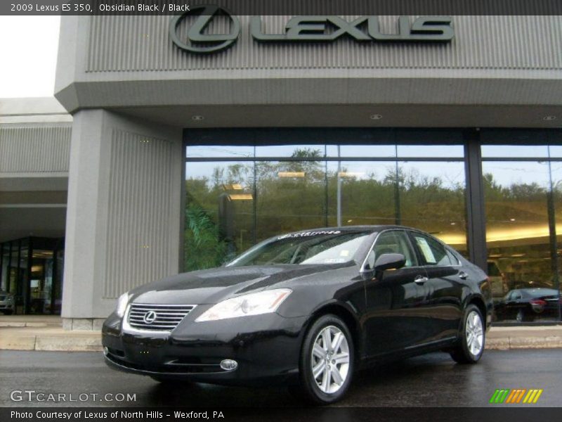 Obsidian Black / Black 2009 Lexus ES 350
