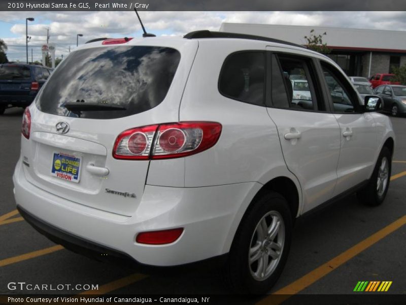 Pearl White / Gray 2010 Hyundai Santa Fe GLS