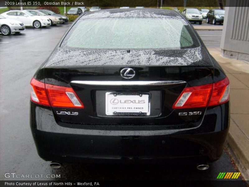 Obsidian Black / Black 2009 Lexus ES 350