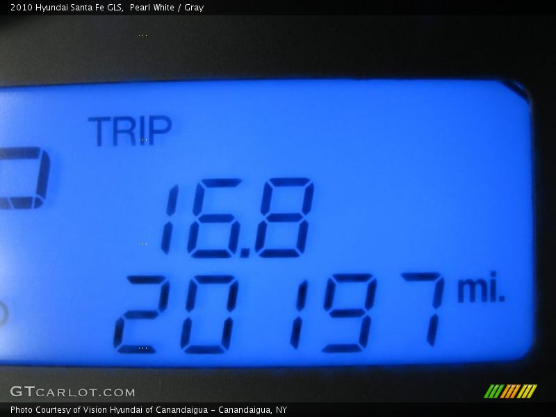 Pearl White / Gray 2010 Hyundai Santa Fe GLS