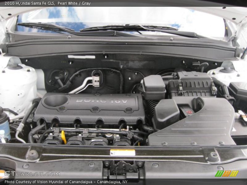 Pearl White / Gray 2010 Hyundai Santa Fe GLS