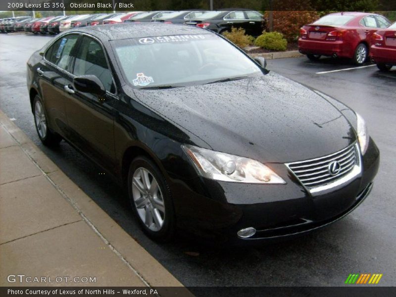 Obsidian Black / Black 2009 Lexus ES 350
