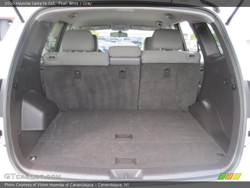 Pearl White / Gray 2010 Hyundai Santa Fe GLS