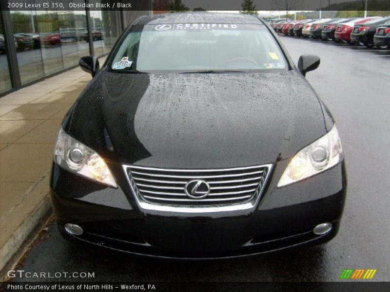 Obsidian Black / Black 2009 Lexus ES 350
