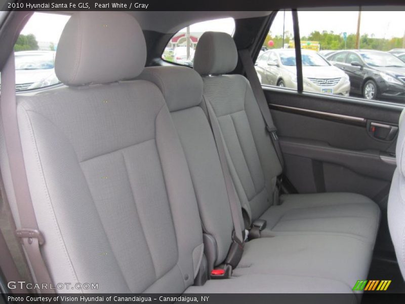 Pearl White / Gray 2010 Hyundai Santa Fe GLS