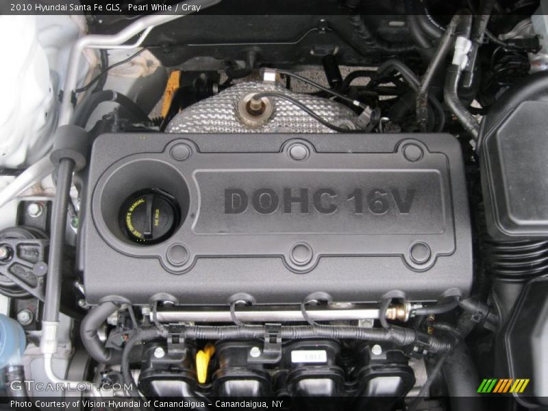 Pearl White / Gray 2010 Hyundai Santa Fe GLS