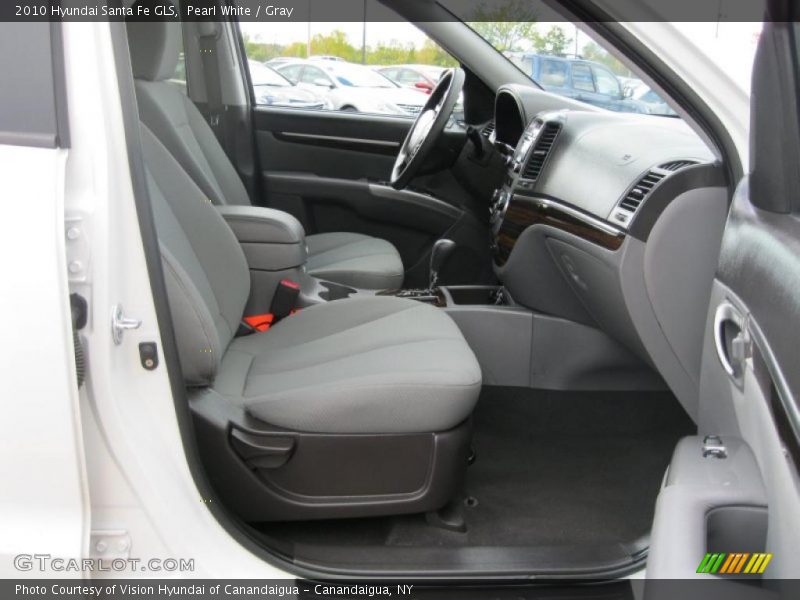 Pearl White / Gray 2010 Hyundai Santa Fe GLS