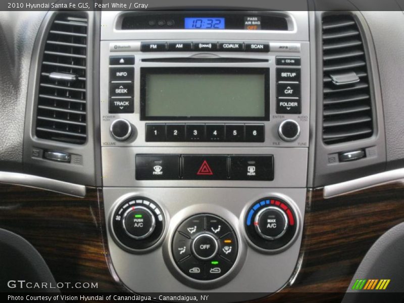 Pearl White / Gray 2010 Hyundai Santa Fe GLS