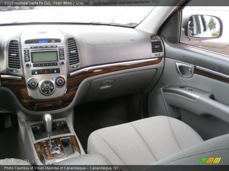 Pearl White / Gray 2010 Hyundai Santa Fe GLS