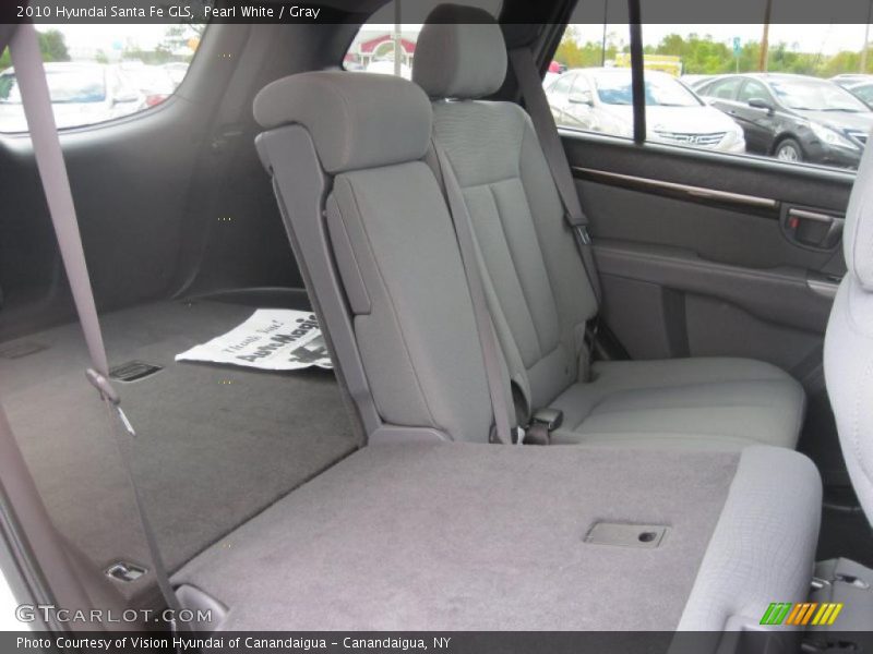 Pearl White / Gray 2010 Hyundai Santa Fe GLS