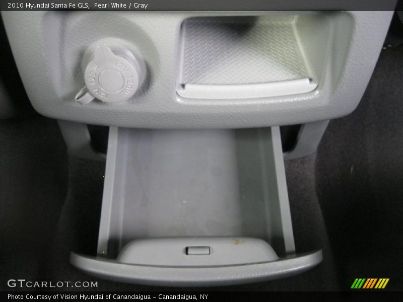 Pearl White / Gray 2010 Hyundai Santa Fe GLS