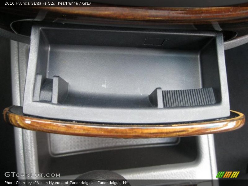 Pearl White / Gray 2010 Hyundai Santa Fe GLS