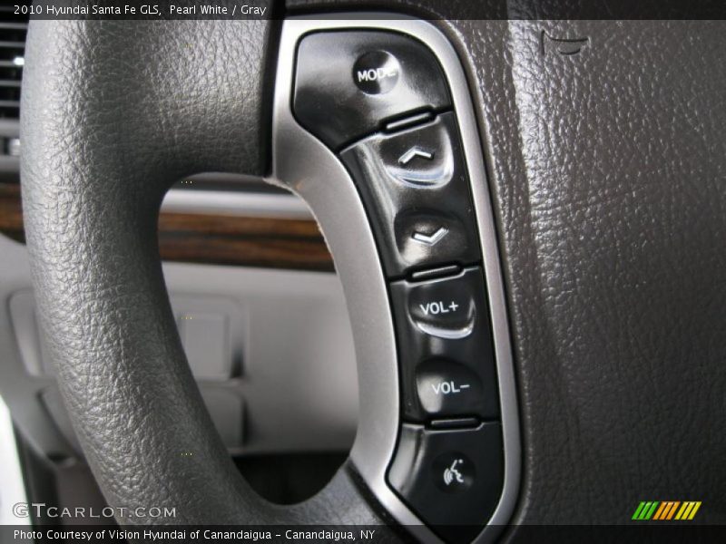 Pearl White / Gray 2010 Hyundai Santa Fe GLS