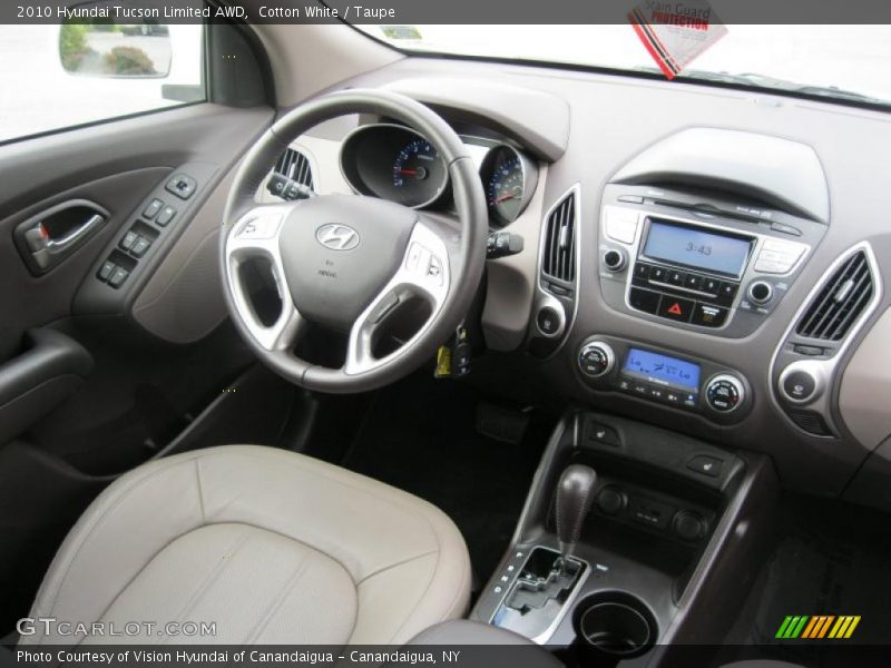 Cotton White / Taupe 2010 Hyundai Tucson Limited AWD