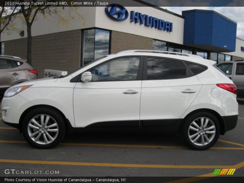 Cotton White / Taupe 2010 Hyundai Tucson Limited AWD
