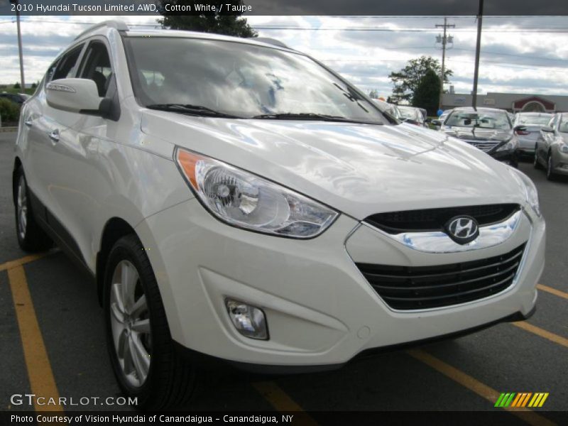 Cotton White / Taupe 2010 Hyundai Tucson Limited AWD