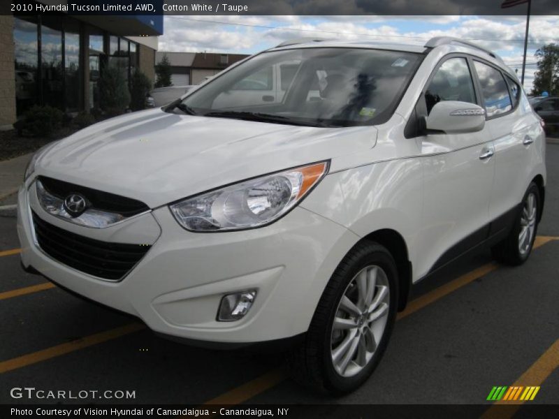 Cotton White / Taupe 2010 Hyundai Tucson Limited AWD