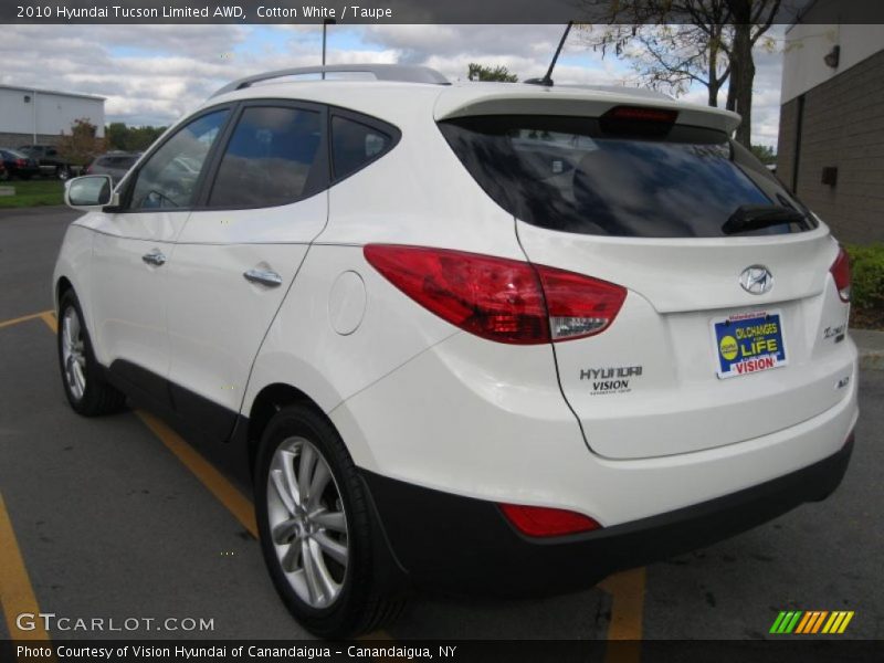 Cotton White / Taupe 2010 Hyundai Tucson Limited AWD