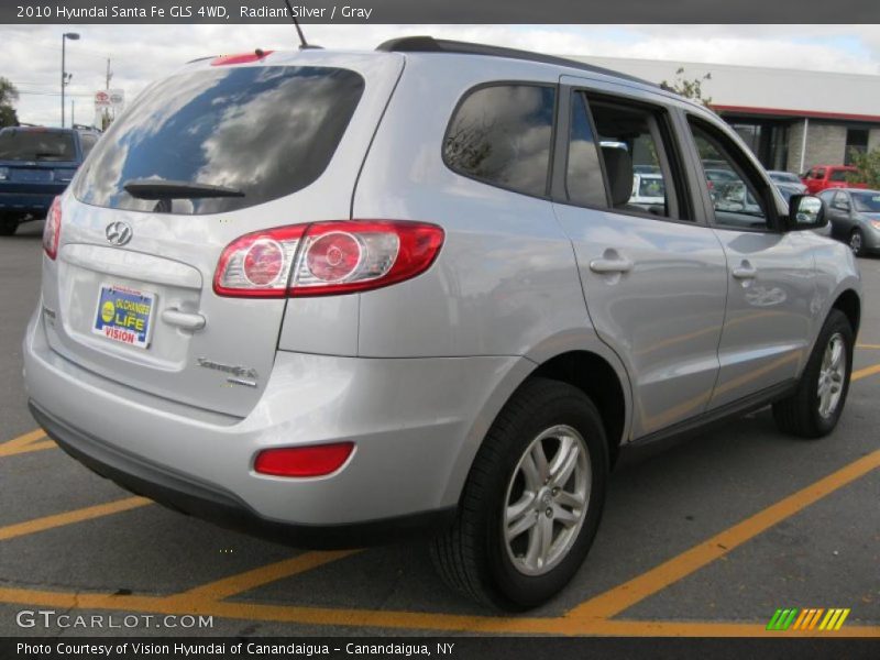 Radiant Silver / Gray 2010 Hyundai Santa Fe GLS 4WD