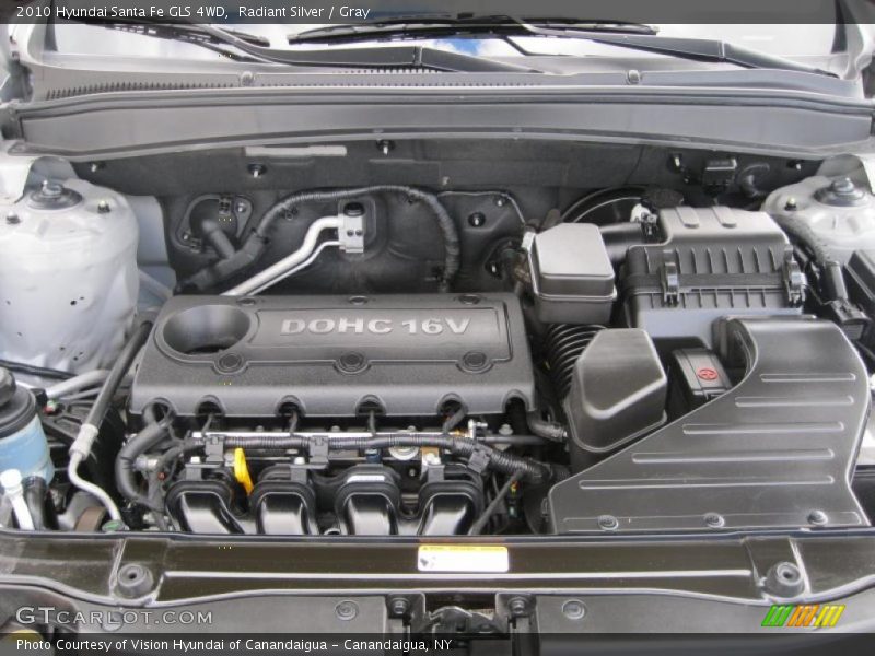 Radiant Silver / Gray 2010 Hyundai Santa Fe GLS 4WD