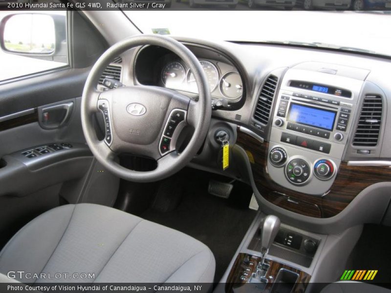 Radiant Silver / Gray 2010 Hyundai Santa Fe GLS 4WD
