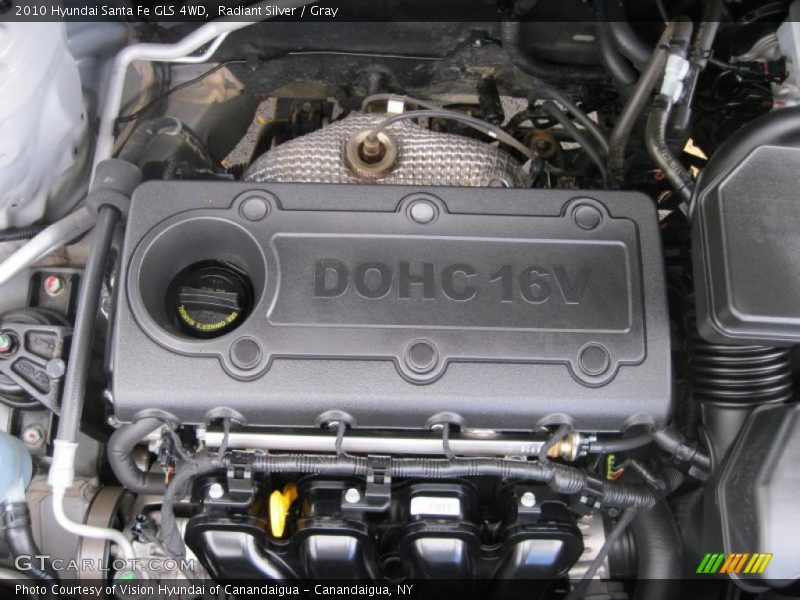 Radiant Silver / Gray 2010 Hyundai Santa Fe GLS 4WD