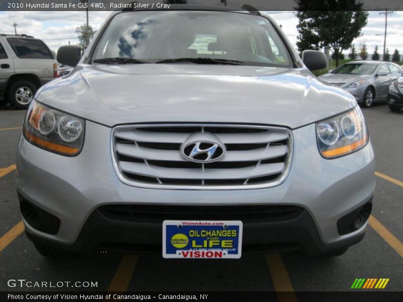Radiant Silver / Gray 2010 Hyundai Santa Fe GLS 4WD