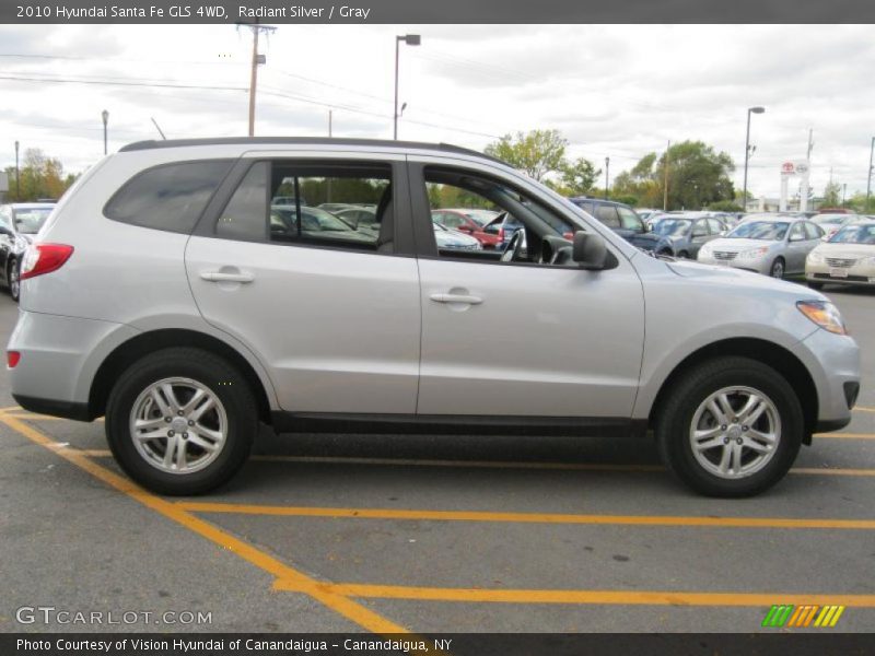 Radiant Silver / Gray 2010 Hyundai Santa Fe GLS 4WD