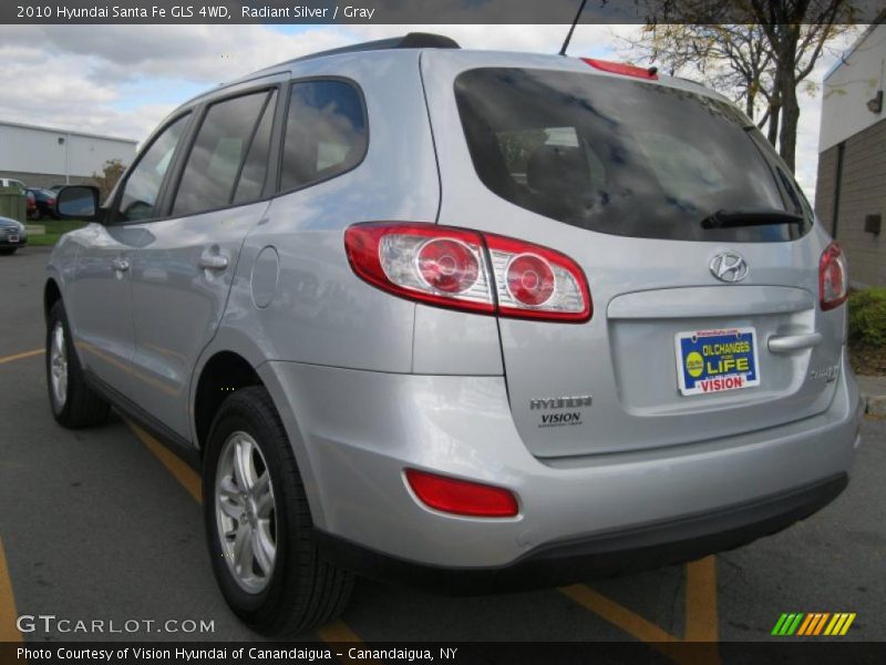 Radiant Silver / Gray 2010 Hyundai Santa Fe GLS 4WD