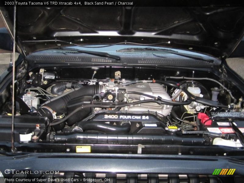 Black Sand Pearl / Charcoal 2003 Toyota Tacoma V6 TRD Xtracab 4x4