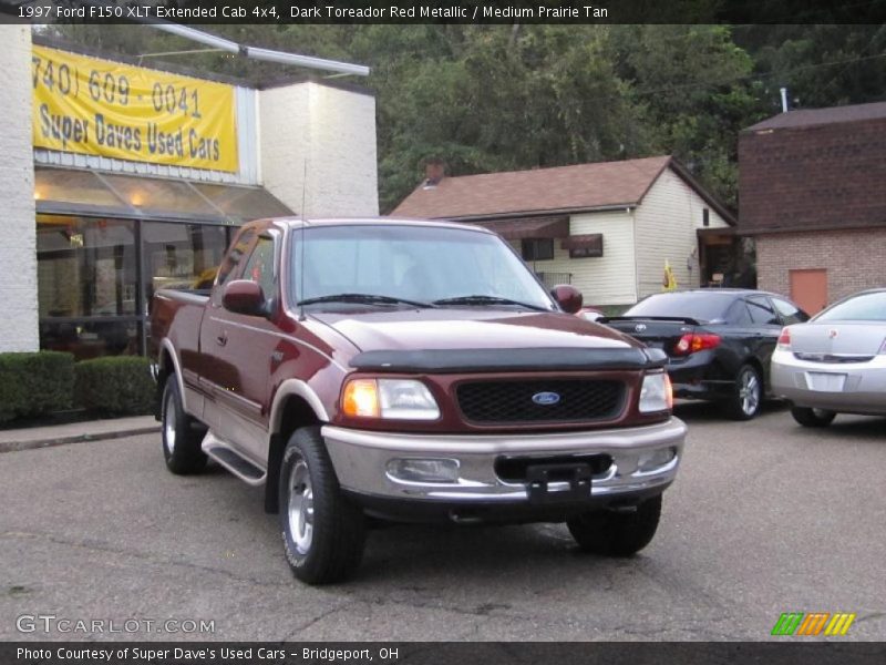 Dark Toreador Red Metallic / Medium Prairie Tan 1997 Ford F150 XLT Extended Cab 4x4