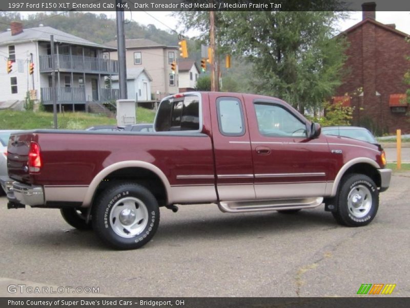 Dark Toreador Red Metallic / Medium Prairie Tan 1997 Ford F150 XLT Extended Cab 4x4