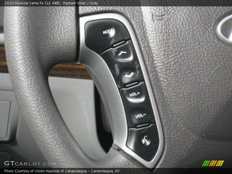 Radiant Silver / Gray 2010 Hyundai Santa Fe GLS 4WD
