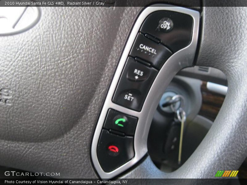 Radiant Silver / Gray 2010 Hyundai Santa Fe GLS 4WD