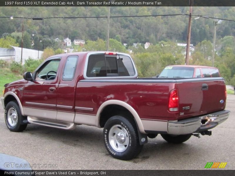 Dark Toreador Red Metallic / Medium Prairie Tan 1997 Ford F150 XLT Extended Cab 4x4