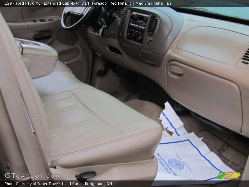 Dark Toreador Red Metallic / Medium Prairie Tan 1997 Ford F150 XLT Extended Cab 4x4