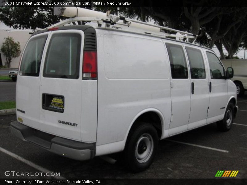 White / Medium Gray 2001 Chevrolet Express 2500 Commercial Van