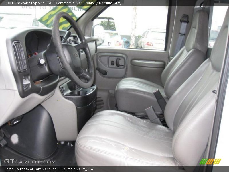 White / Medium Gray 2001 Chevrolet Express 2500 Commercial Van