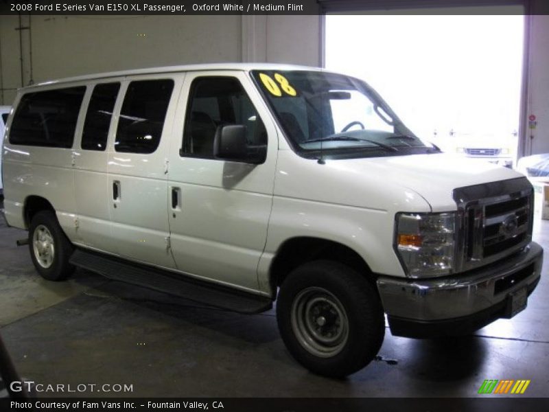 Oxford White / Medium Flint 2008 Ford E Series Van E150 XL Passenger