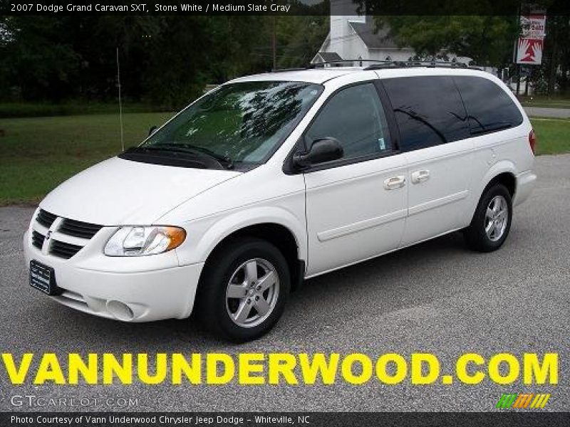 Stone White / Medium Slate Gray 2007 Dodge Grand Caravan SXT
