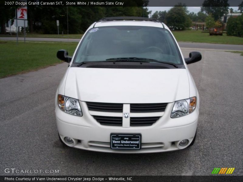 Stone White / Medium Slate Gray 2007 Dodge Grand Caravan SXT
