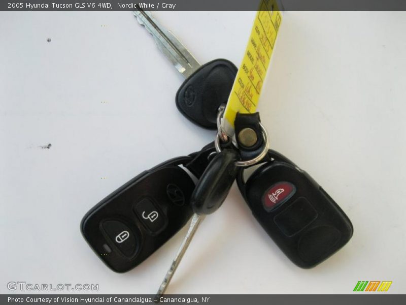 Nordic White / Gray 2005 Hyundai Tucson GLS V6 4WD