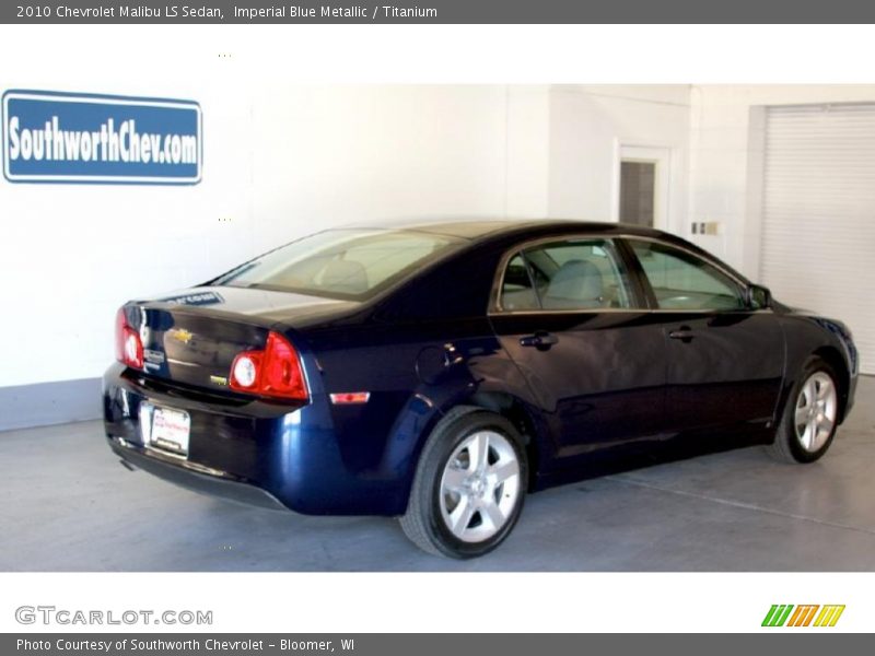 Imperial Blue Metallic / Titanium 2010 Chevrolet Malibu LS Sedan