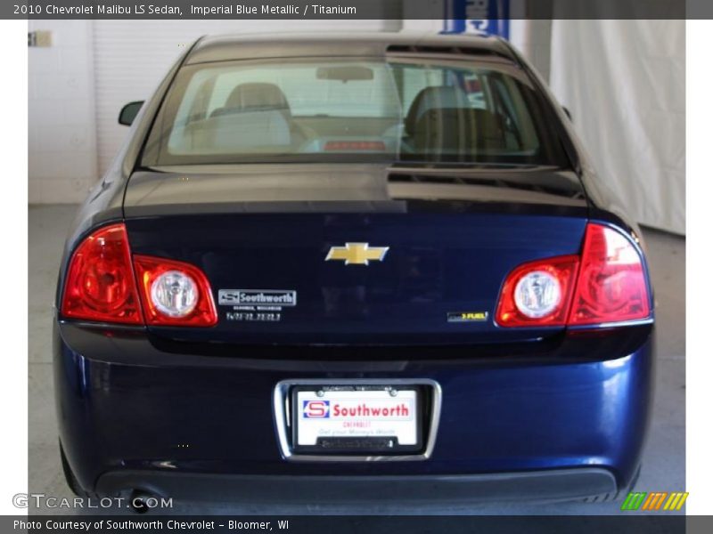 Imperial Blue Metallic / Titanium 2010 Chevrolet Malibu LS Sedan