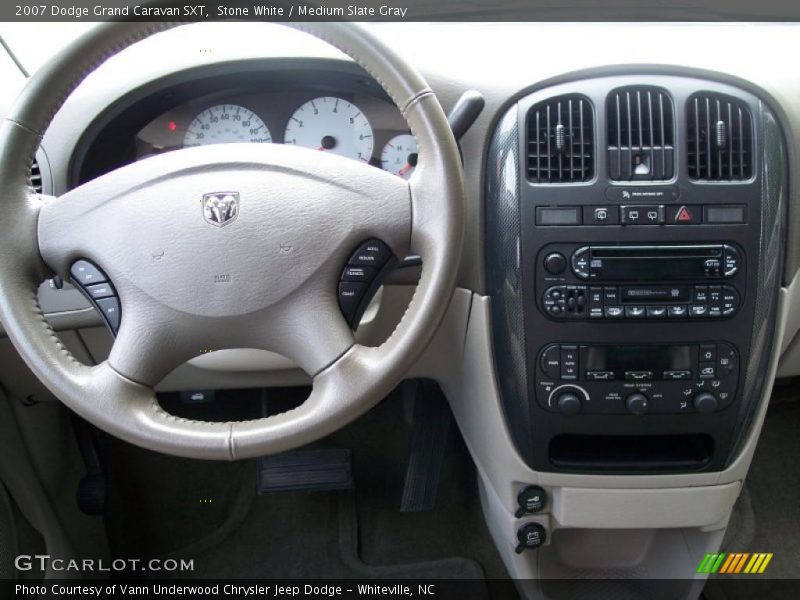 Stone White / Medium Slate Gray 2007 Dodge Grand Caravan SXT