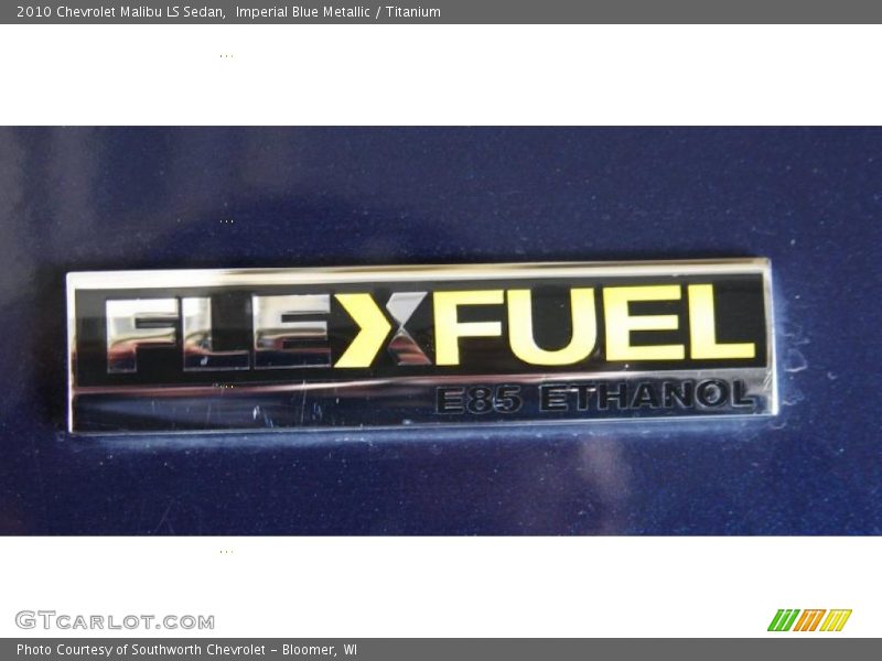 Imperial Blue Metallic / Titanium 2010 Chevrolet Malibu LS Sedan