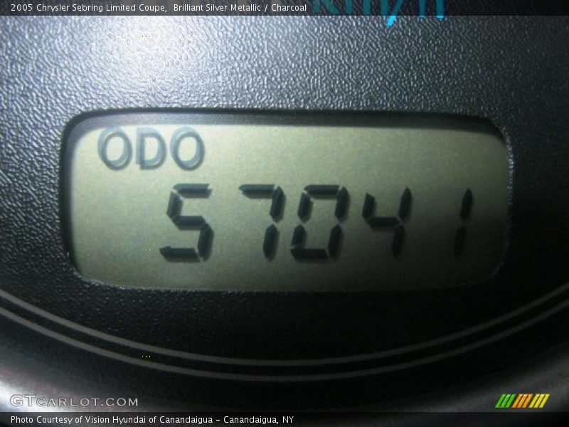 Brilliant Silver Metallic / Charcoal 2005 Chrysler Sebring Limited Coupe