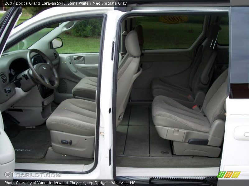 Stone White / Medium Slate Gray 2007 Dodge Grand Caravan SXT